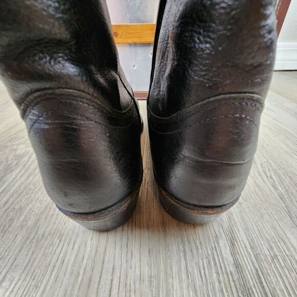 Justin Cowboy Western Leather Boots size 8.5 - Picture 6 of 11